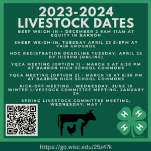 Livestock Dates 2023-2024