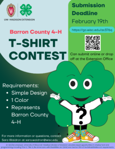 Barron County 4-H T-Shirt Contest