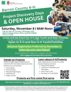 4-H Open House/Project Discovery Days