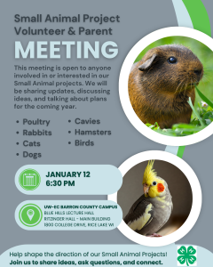 Small Animal Project Volunteer/Parent Meeting