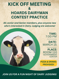 Kick Off Meeting & Hoards Dairyman Contest Practice