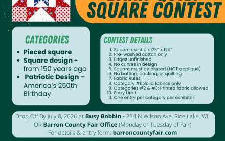 Barron County Fair Barn Quilt Square Contest