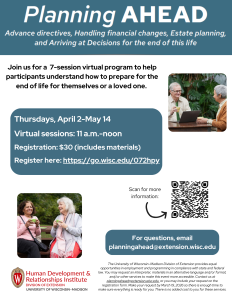 Registration is now open for the spring virtual Planning AHEAD series!