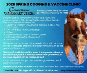 Horse-Spring Vaccine and Coggins Clinic – March 28