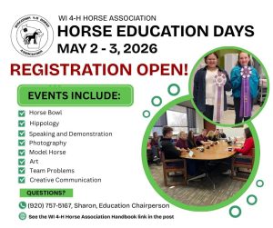 Registration is open for the 4-H Horse Education Days Contests!