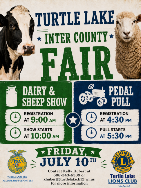 a flyer showing information about dairy & sheep show