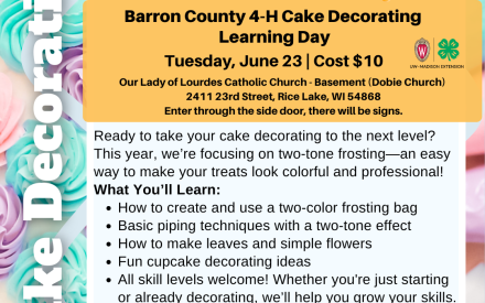 Cake Decorating Class – June 23 (pre registration required)