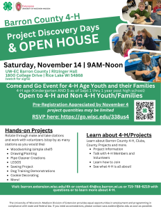 4-H Project Discovery Open House