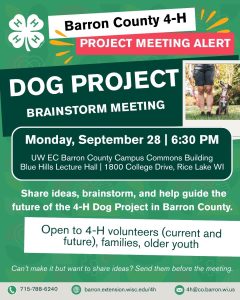 4-H Dog Project – Brainstorm