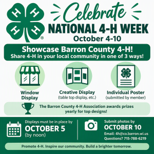 4-H Week Display/Poster Contest
